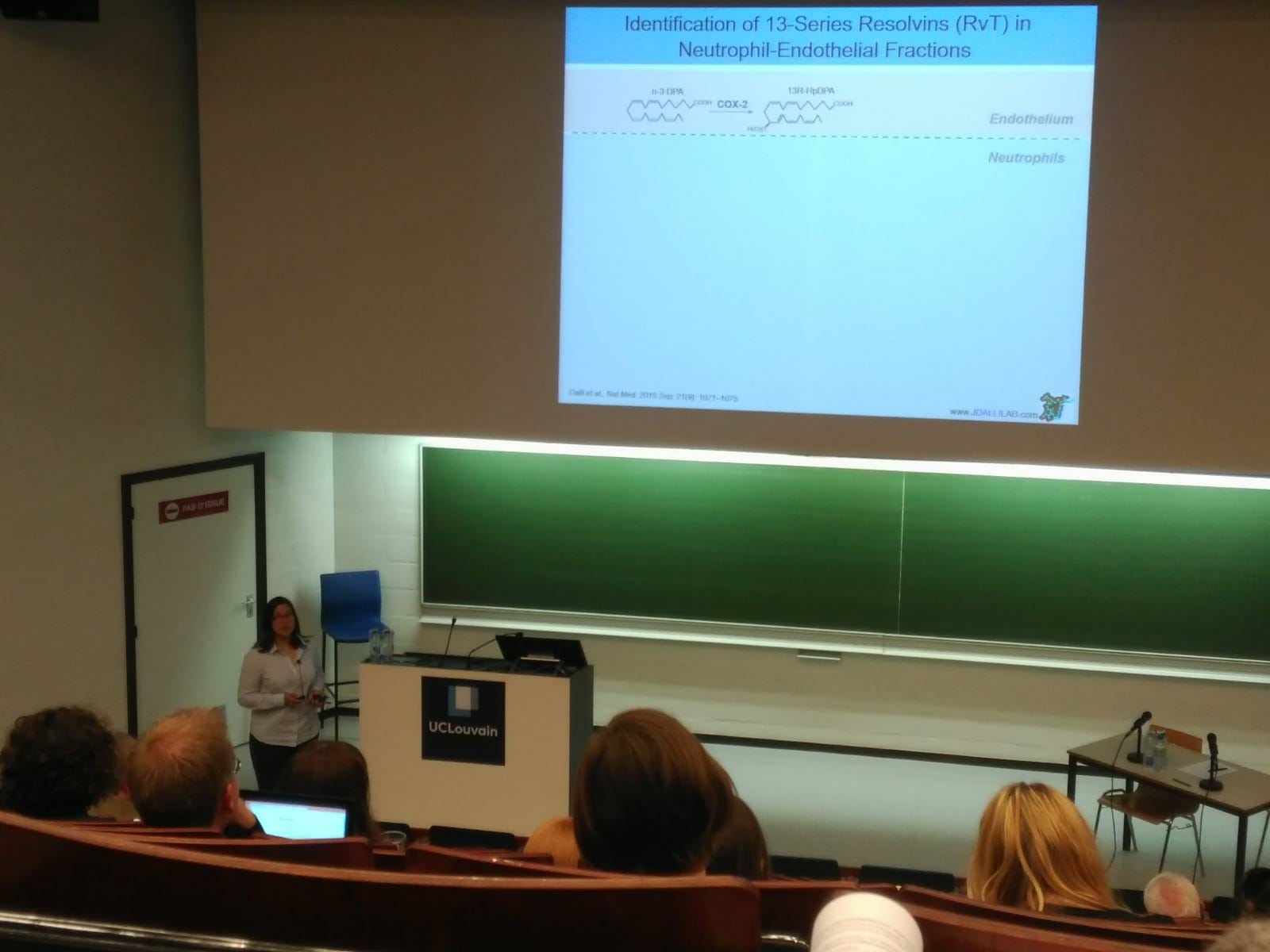 Ms Mary Walking presenting at the 7th European Workshop on Lipid Mediators