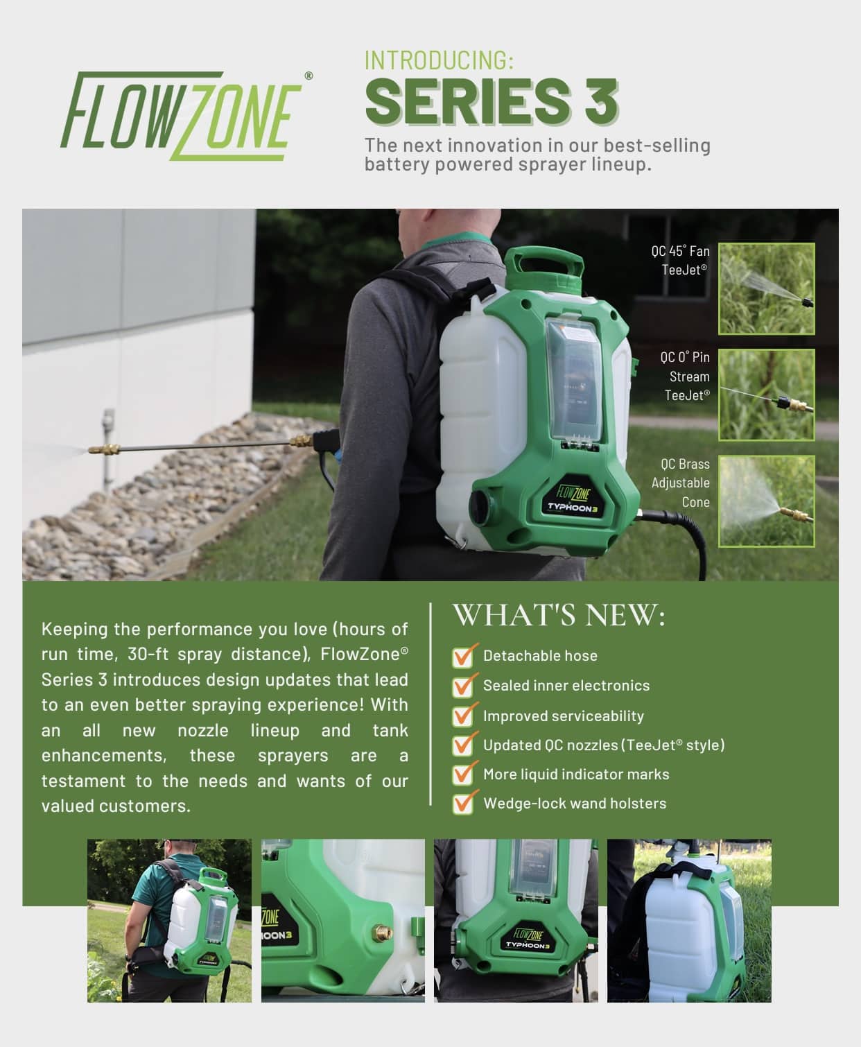 FlowZone Sprayer Typhoon 3 4 Gallon (Variable Pressure 5Position