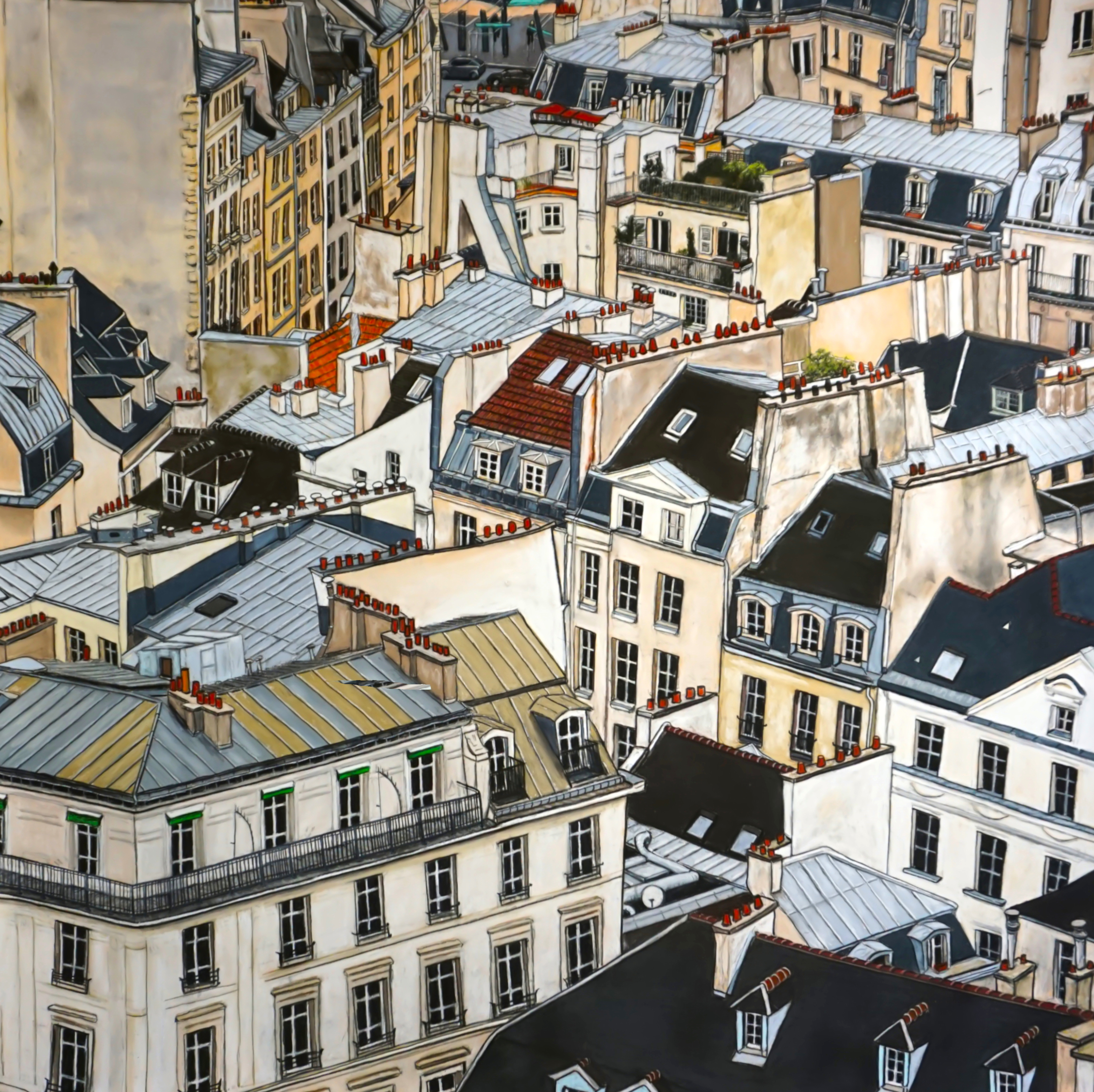 Pastel sec 100x100 cm