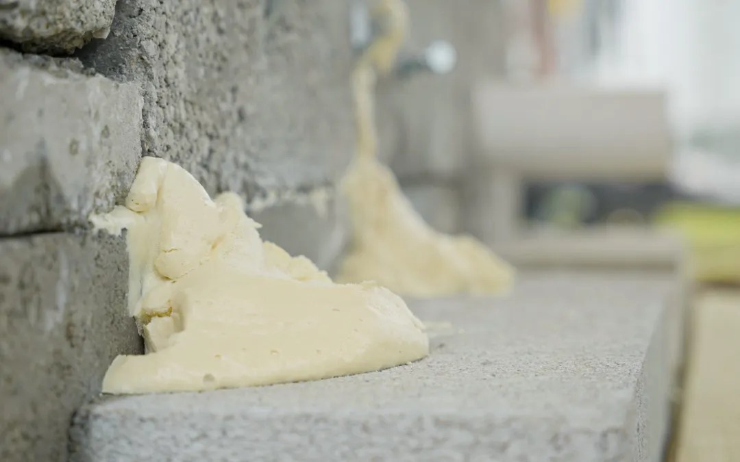 Epoxy injection used to seal cracks in foundation wall