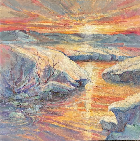 'SNOW LIGHT' oil (high texture) 36x36