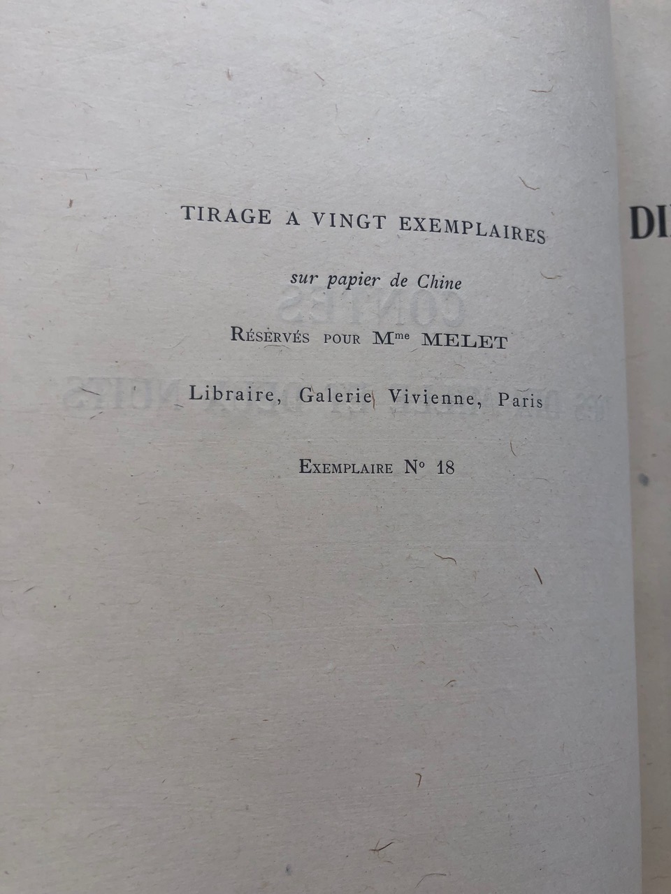 Les contes des dix mille et deux nuits Colophon 1903 (juillet)
