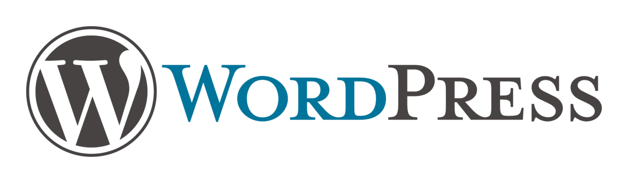 Logo WordPress noir et bleu