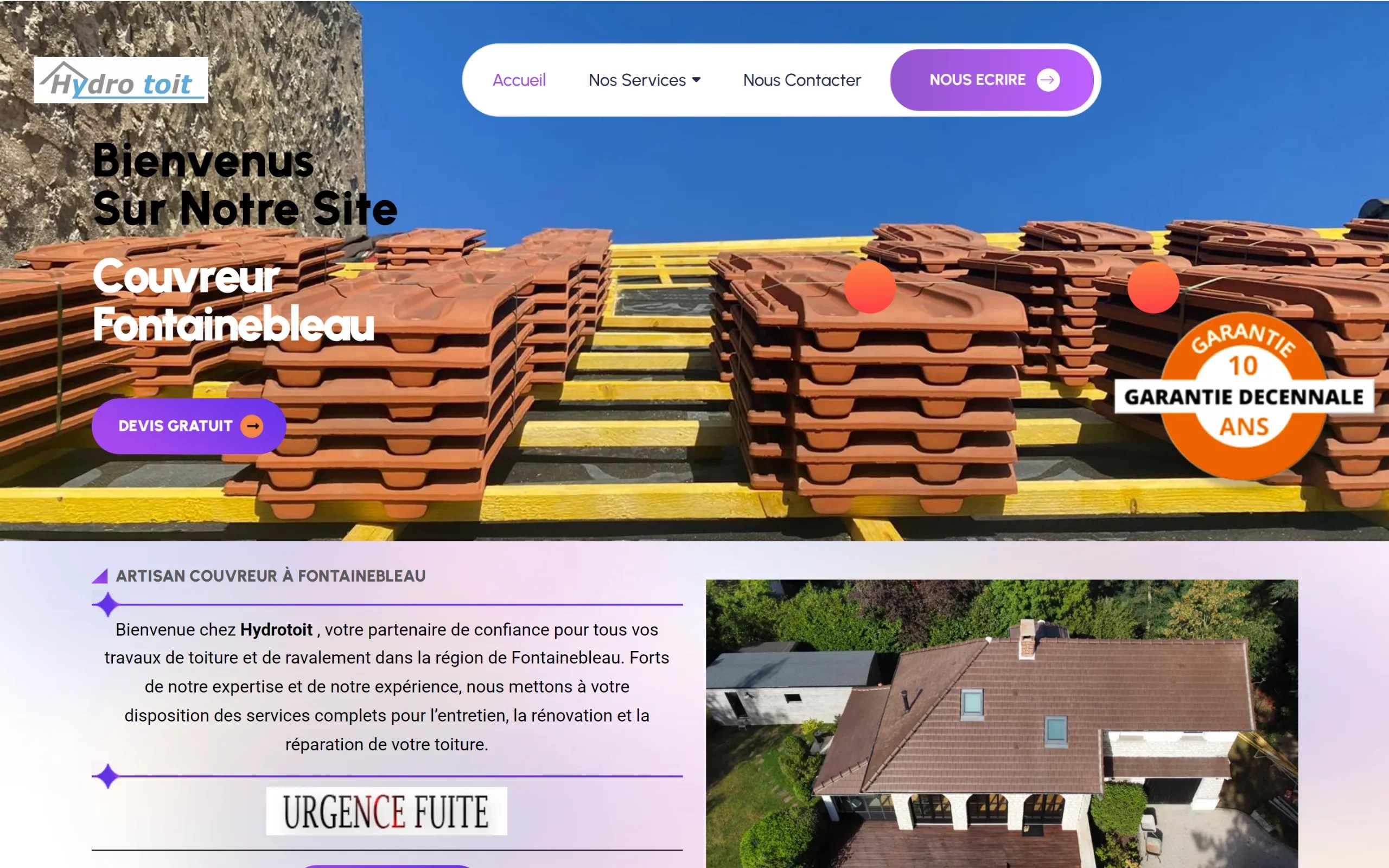 Site web Hydrotoit 77 — création WordPress par Jeff-Web
