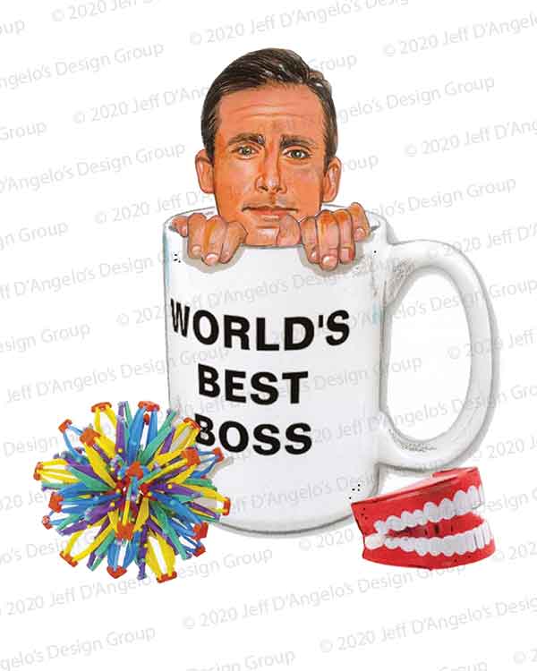 Michael Scott World's Best Boss Art Print