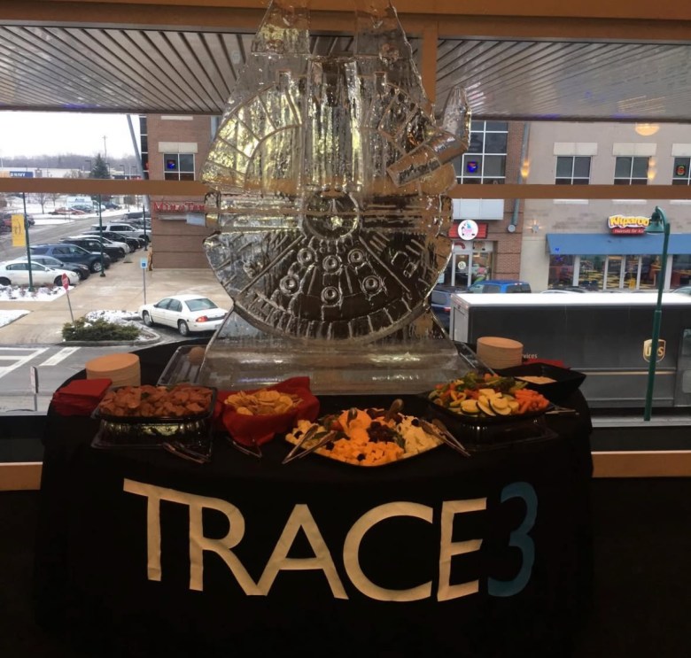 Millennium Falcon Ice Sculpture