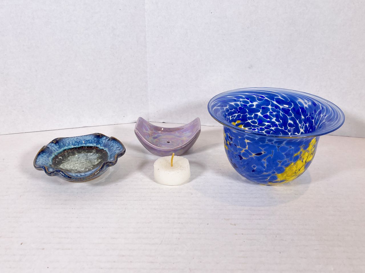 Fancy Glass Candle Holders - 3