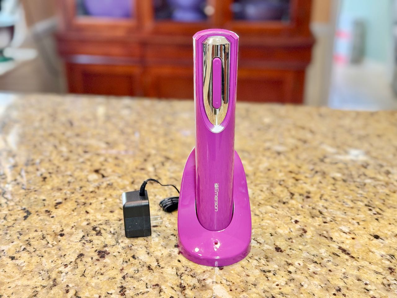 Emerson Electric Automatic Rechargeable Wine Bottle Opener, Purple