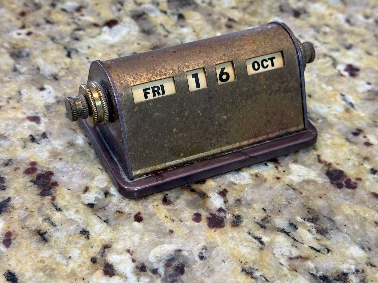 Antique 1940’s Manual Executive Perpetual Desk Calendar