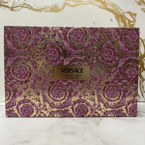 Versace Crystal Noir Set 90ml EDP + Body Lotion 100ml + Shower Gel 100ml + Bolsito