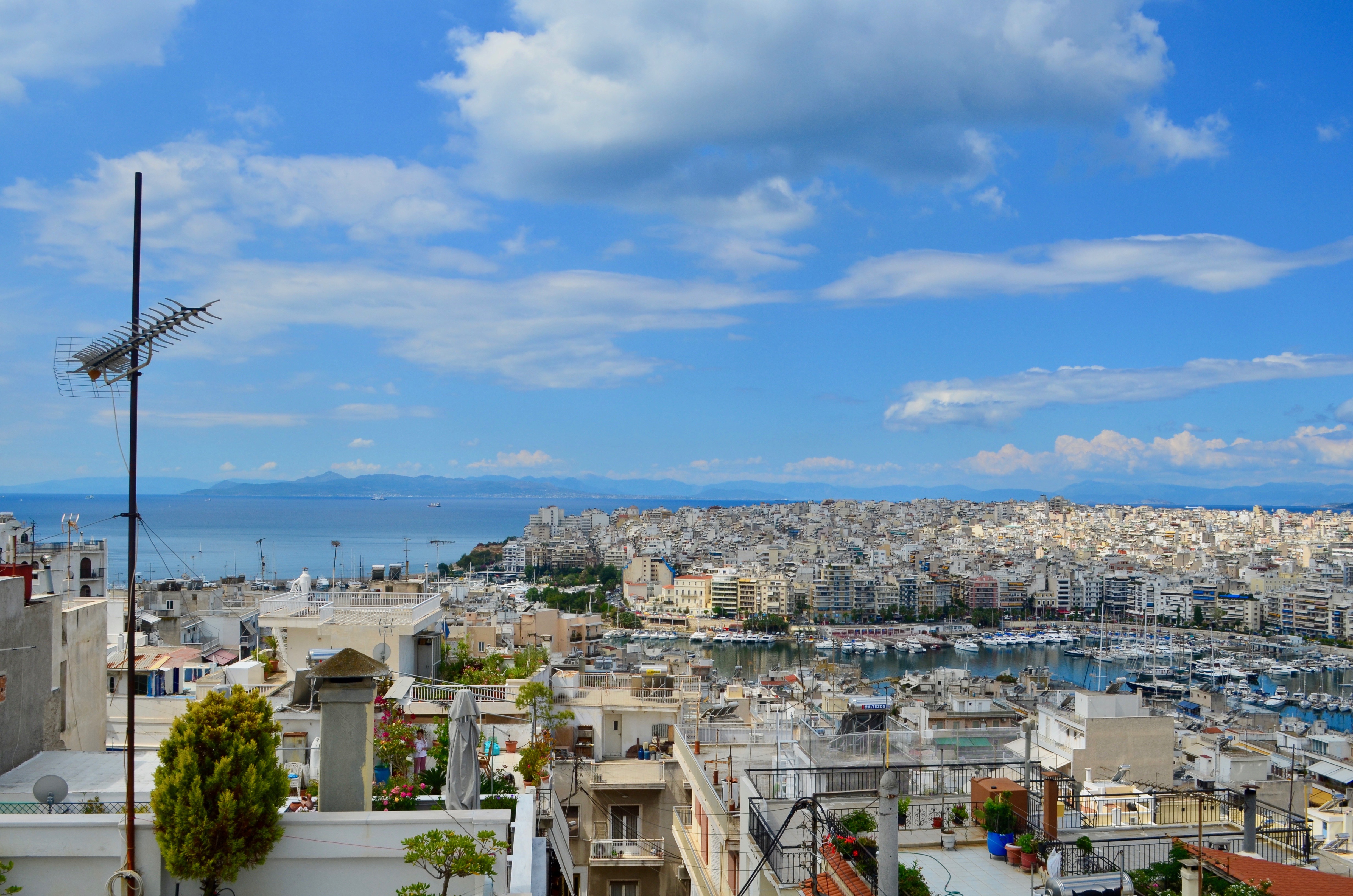 Views from the Airbnb in Piraeus