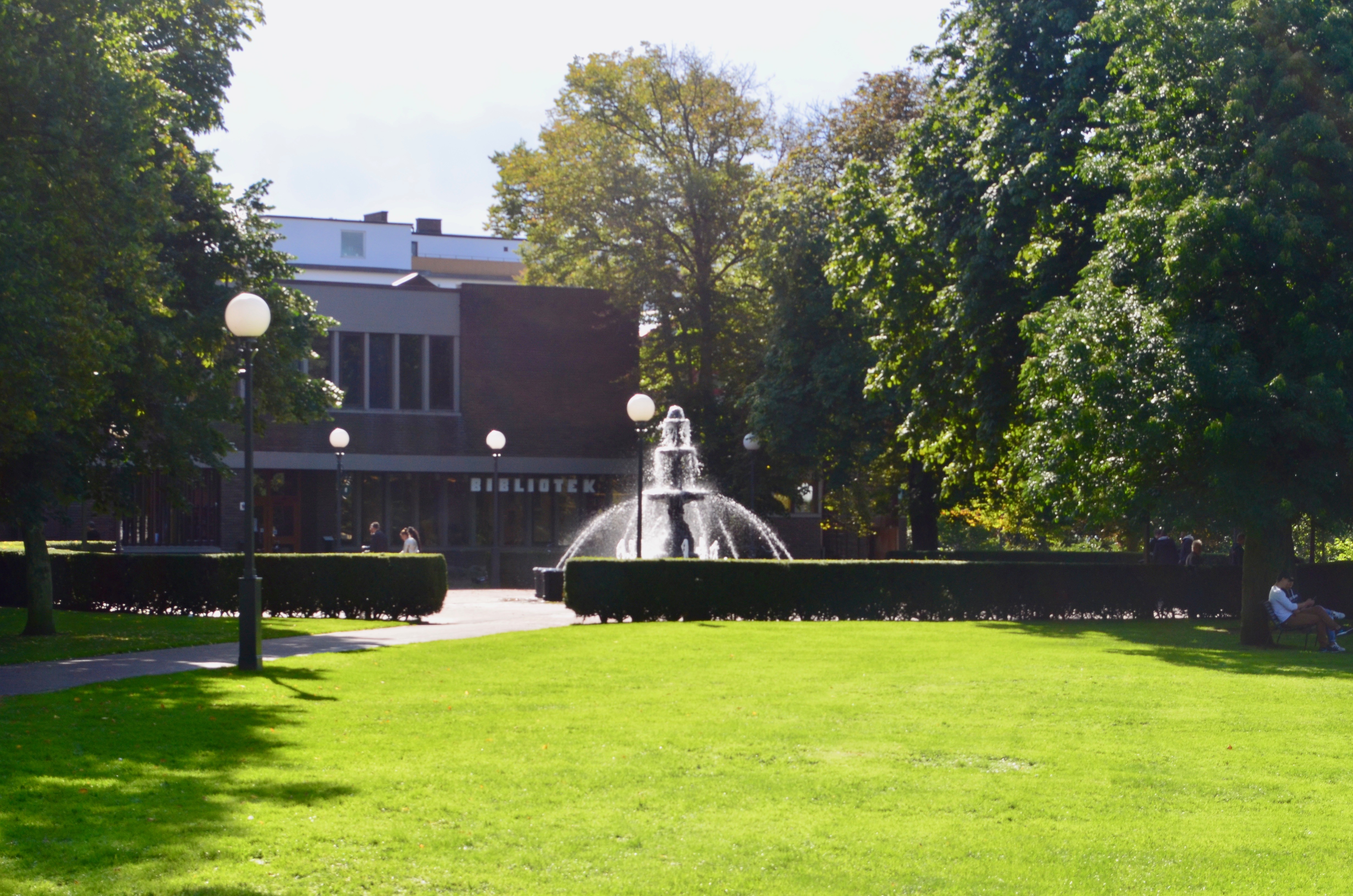 Beautiful park near our hotel Raddison Blu