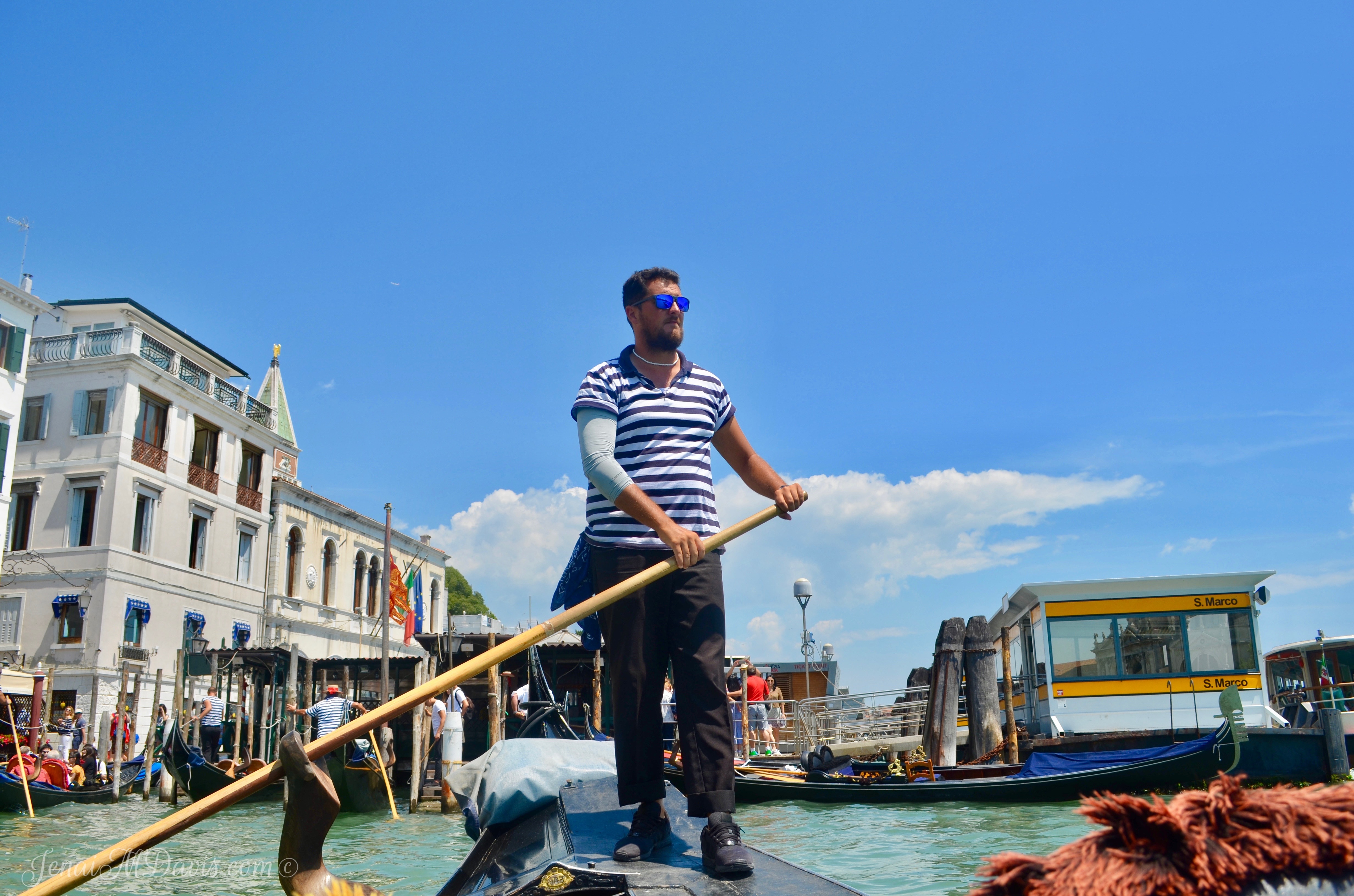 Our Gondolier. Only Venezians can be gondoliers.