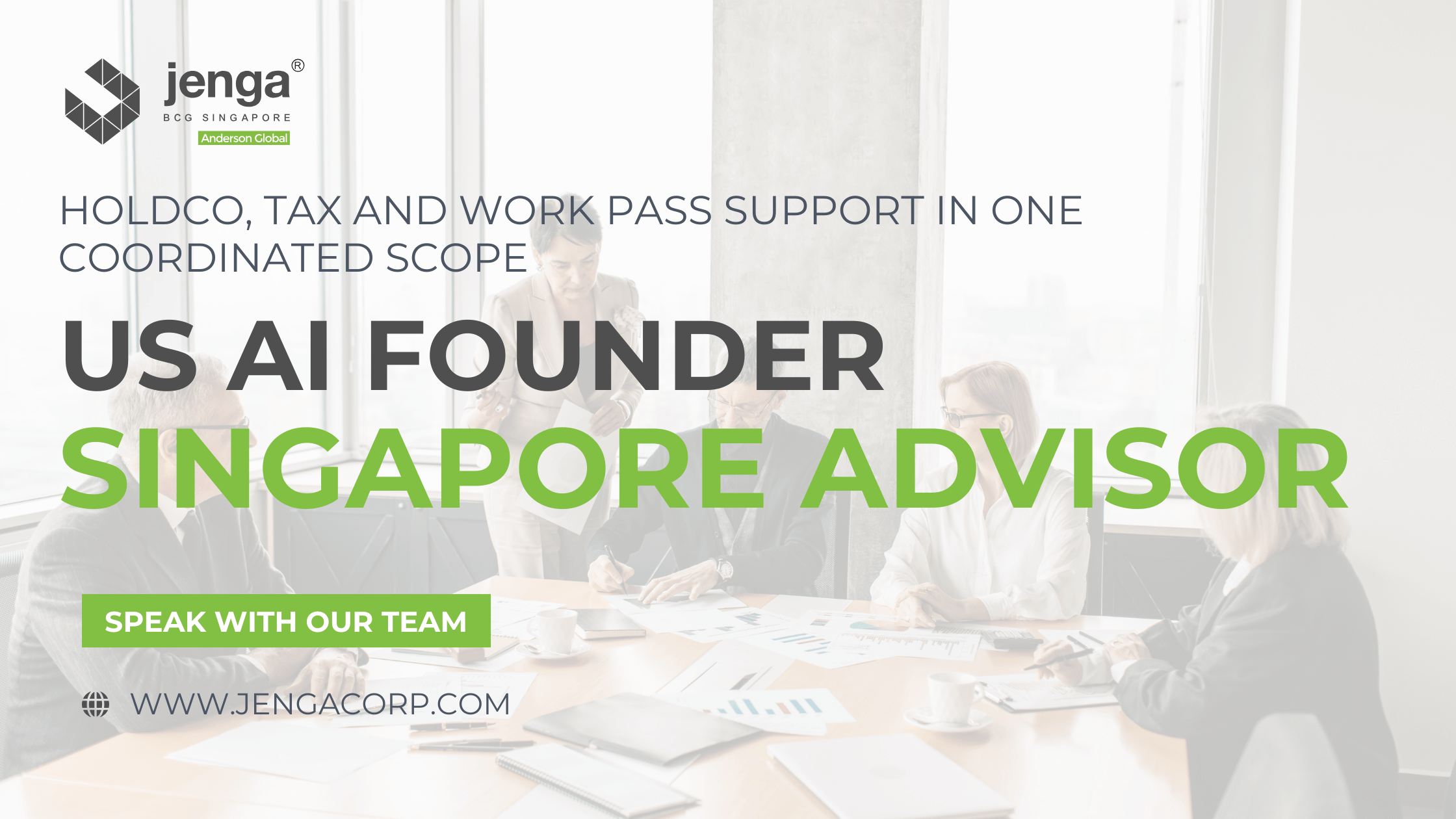 Who can help a US AI founder set up Singapore HoldCo, tax and work pass support?