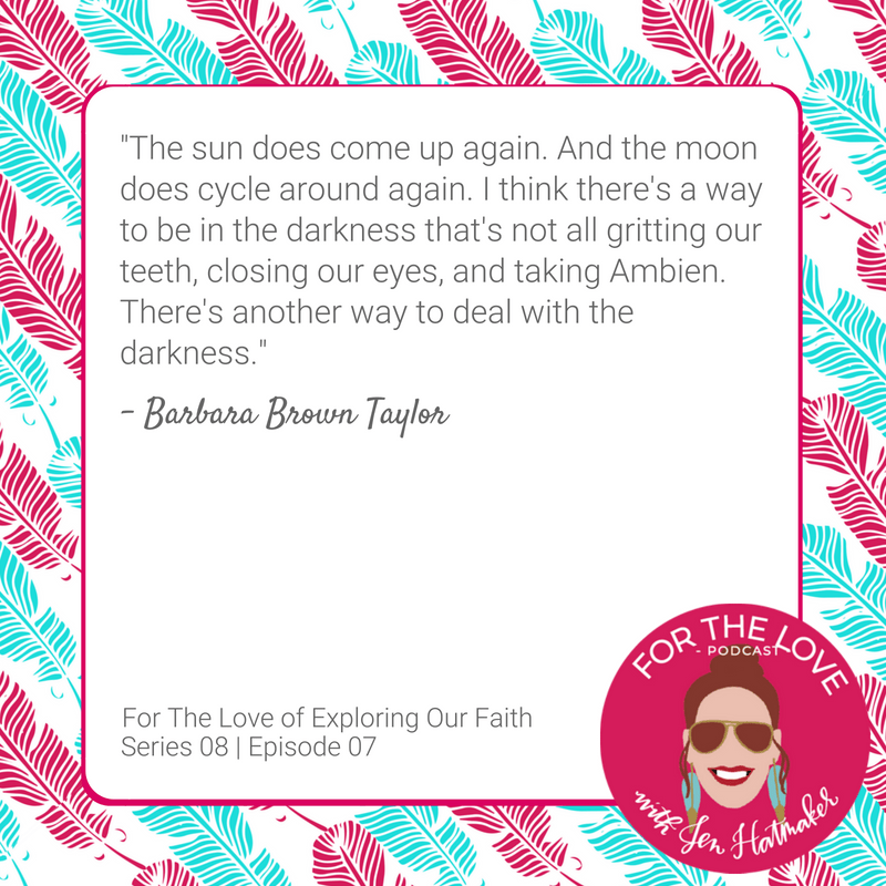 Dec 05, 2017 · about the book. Learning to Walk in the Dark with Barbara Brown Taylor - Jen Hatmaker