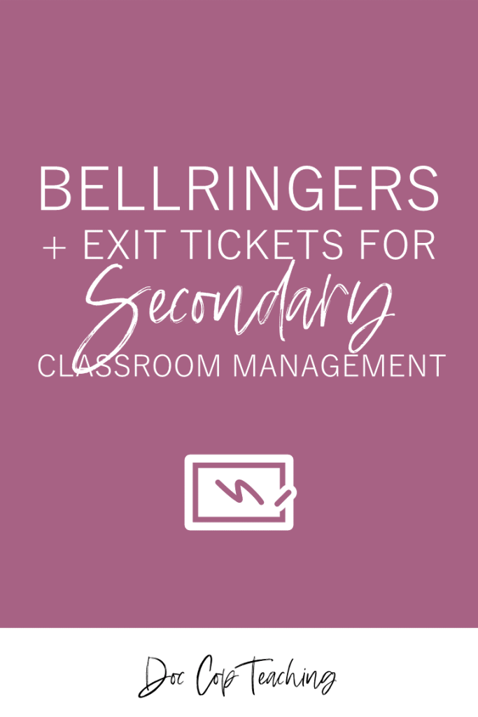 Bellringers and exit tickets are valuable classroom management strategies for middle school and high school classes. This post provides ideas and tips for attention grabbers and wrap up activities for high student engagement. It also includes a journal template for secondary teachers and their students. 
