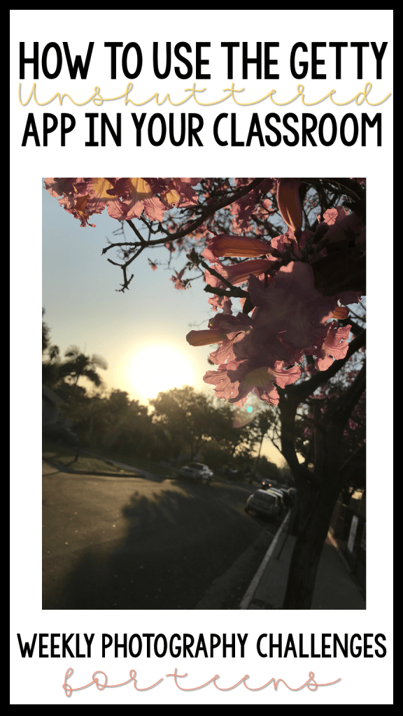The Getty Unshuttered App's photography challenges and tips are a great addition to any creative thinking classroom! #ad #unshuttered @weareteachers @gettymuseum