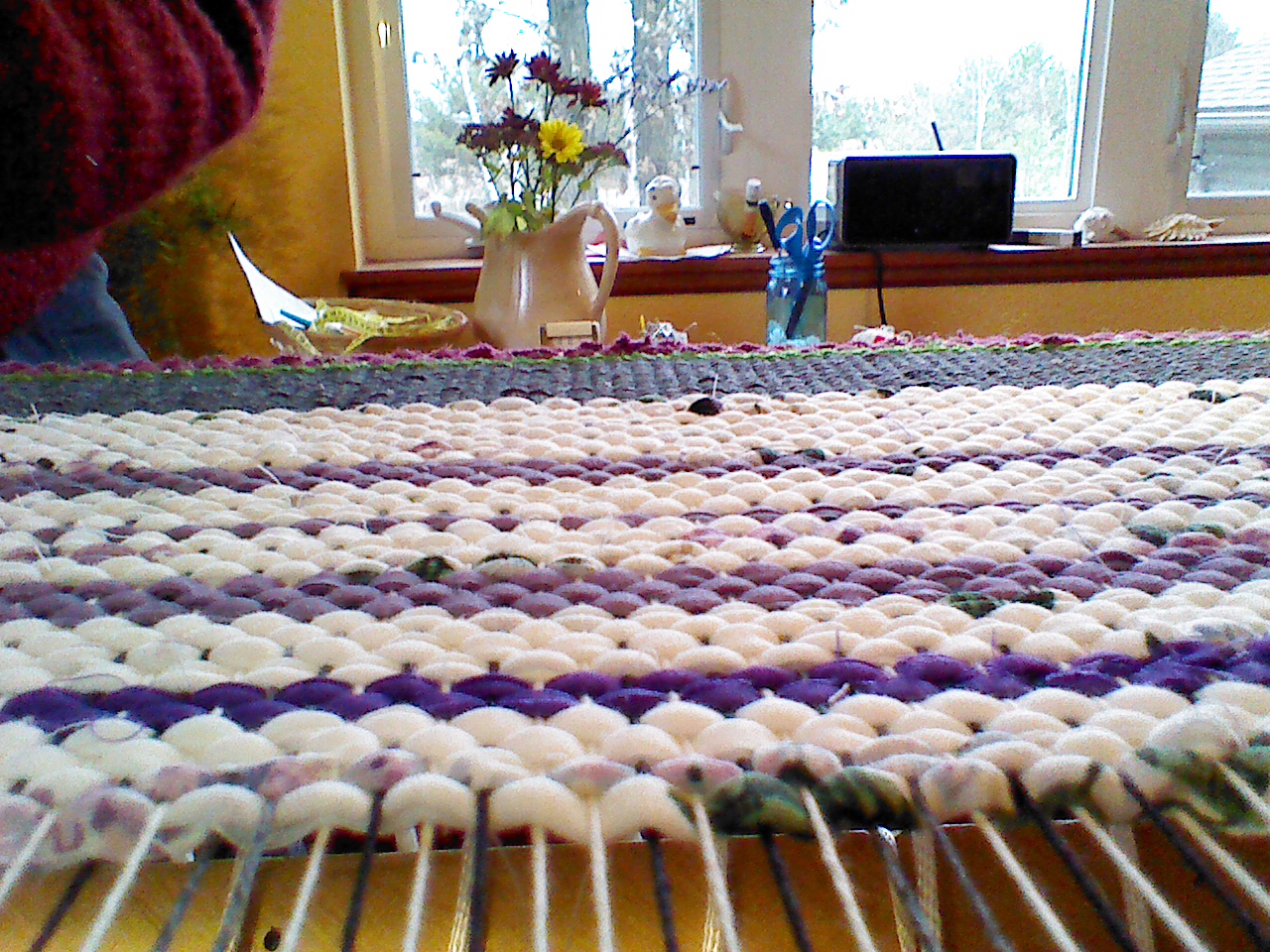 purple on loom