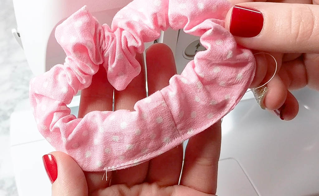 Scrunchies opening stitched shut.