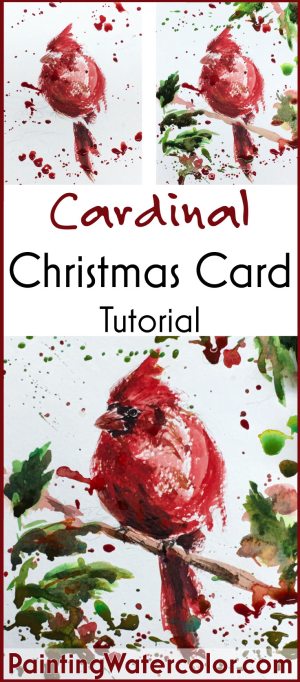 christmas watercolor cards cardinal card tutorials paint painting watercolour paintings tutorial easy painted step diy jenniferbranch days learn xmas friends