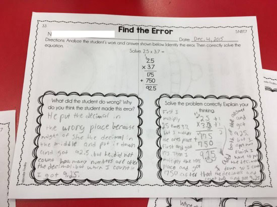 We may earn a commission through links on our site. Implementing Math Error Analysis In Your Classroom Freebie Included Teaching With Jennifer Findley