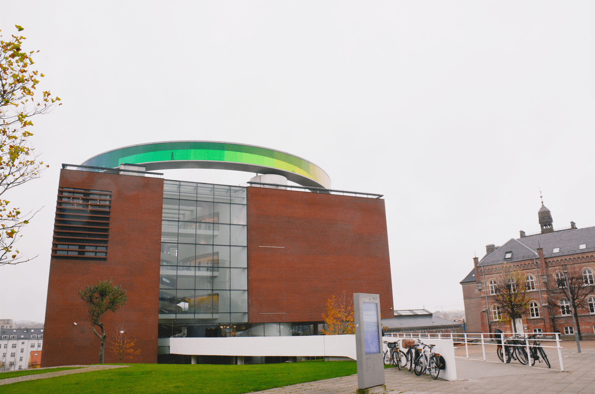 The museum's exterior—you can see the rainbow panorama on top!