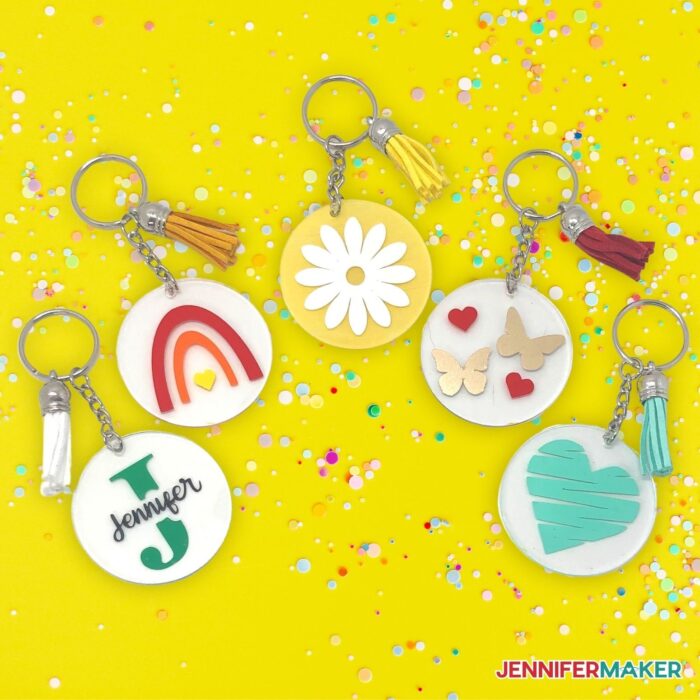 The svg designs come free with the acrylic blank, and if for some reason yours doesn't pop up in your order history, make sure to shoot csds vinyl a note, and . Diy Acrylic Keychains On The Cricut Easy Cute Jennifer Maker