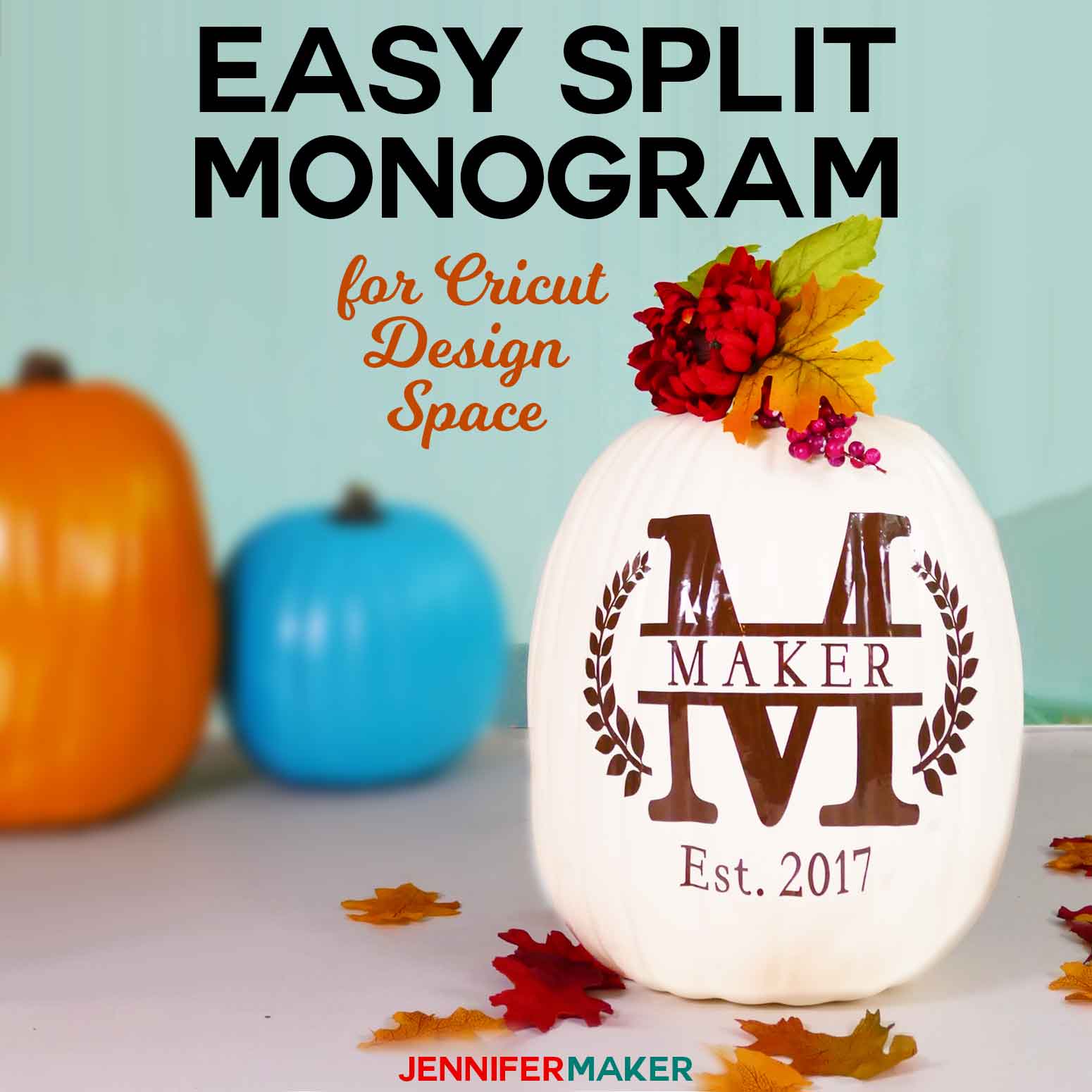 When you make a monogram with script lettering in design space, you will add a text block for each initial and size them individually. Cricut Split Monogram Tutorial Free Svg Jennifer Maker