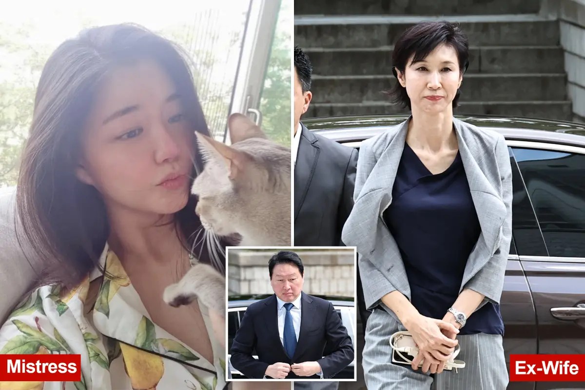 SK Group Chairman Chey Tae-won attending a corporate event during South Korean divorce proceedings.
