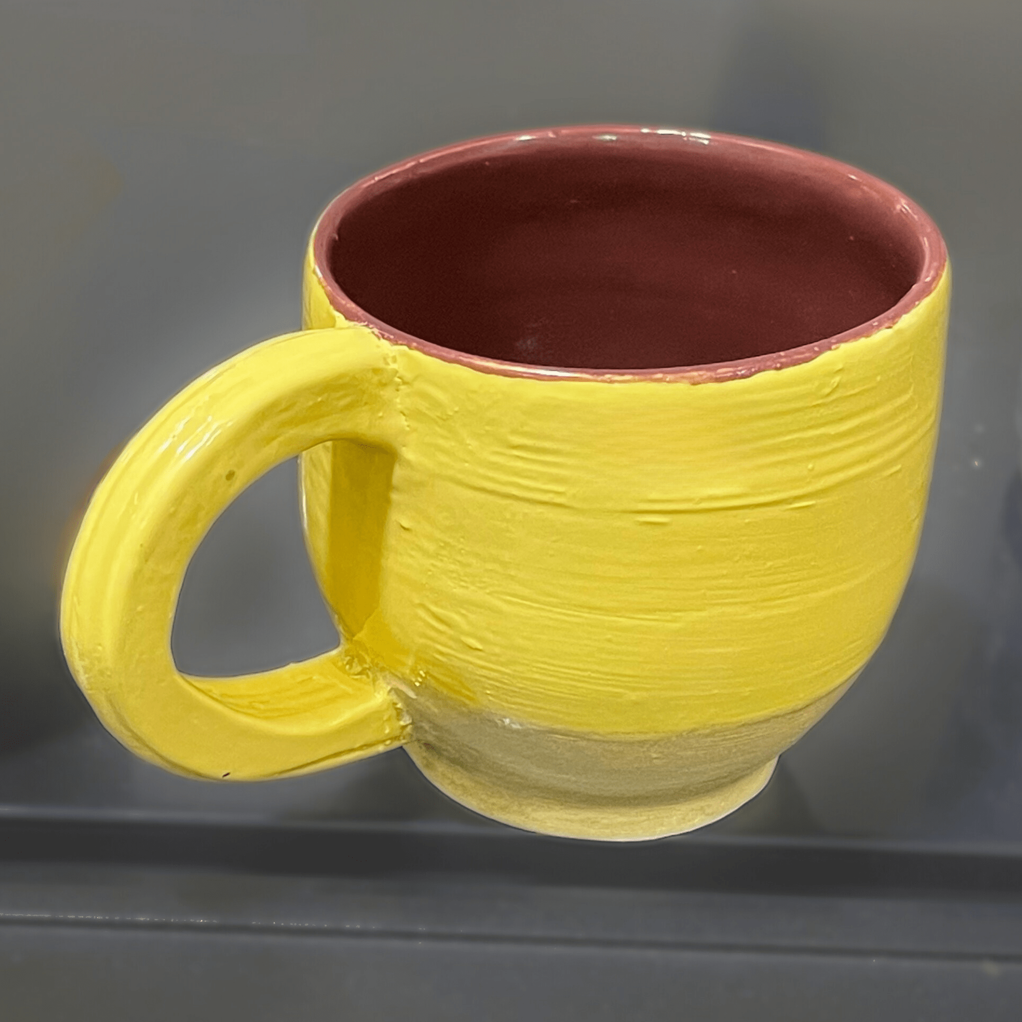 Yellow Mug, coffee mug, hot cocoa mug, hot chocolate mug, ceramic, handmade