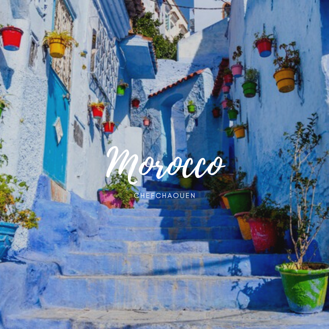 Chefchaouen, Morocco (Source: )https://www.shutterstock.com/image-photo/allay-chefchaouen-morocco-striking-variously-hued-548825320
