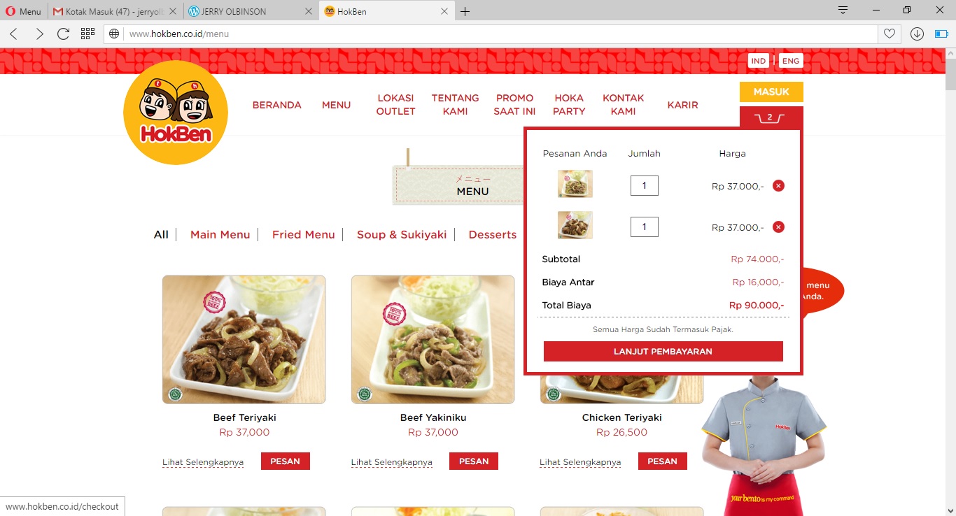 Salah satu contoh konkret dengan persaingan bisnis restoran di indonesia . Penerapan Komputasi Modern Website Hoka Hoka Bento Jerry Olbinson