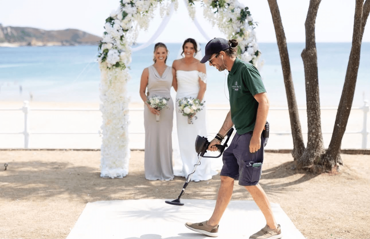 Saved by the beep: metal detectorist reunites newlyweds with lost engagement ring