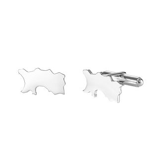 Silver Jersey Island Cufflinks - IICF01