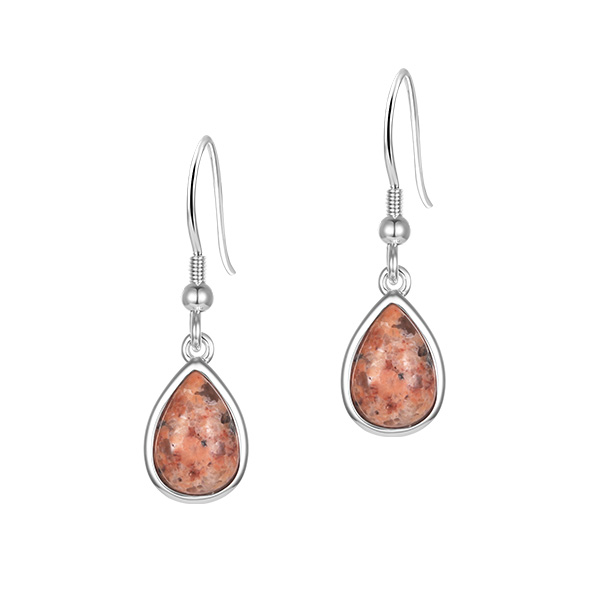 Jersey Pink Granite Droplet Earrings – 700344