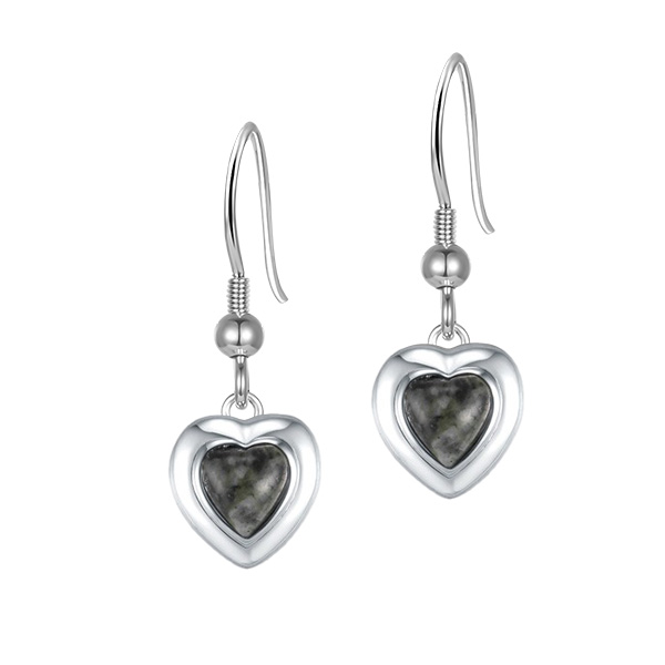 Jersey Granite Heart Drop Earrings – JGHDE01