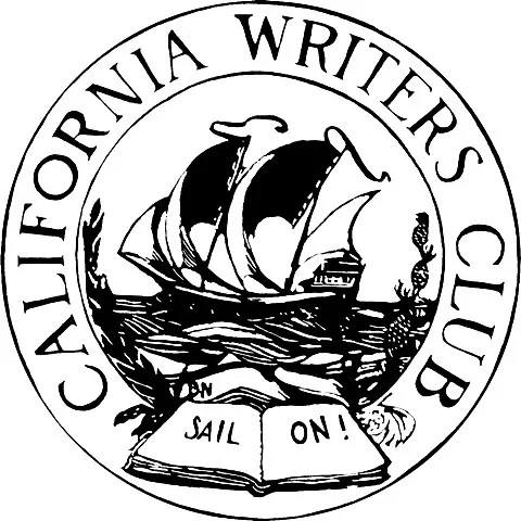 An image of the logo of the California Writers Club, which has its names circling the image of a sailing ship.