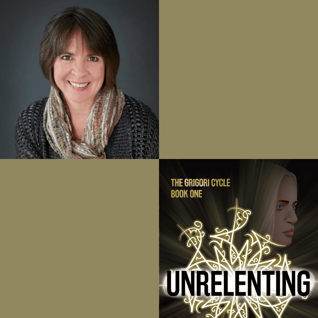 Two images, the first is of the blogger who reviewed Unrelenting, Lisa Haselton, and the second is of the cover of Unrelenting.