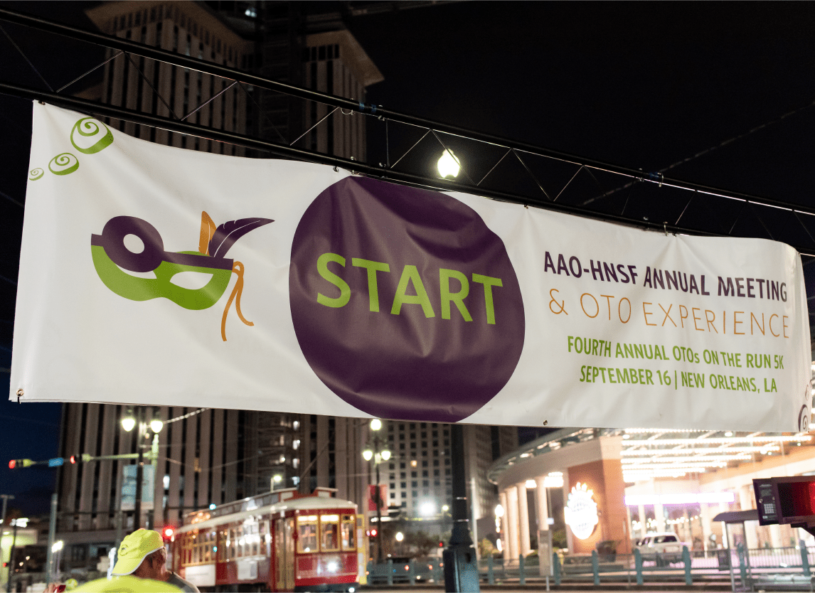 AAO-HNS Banner for a 5k run