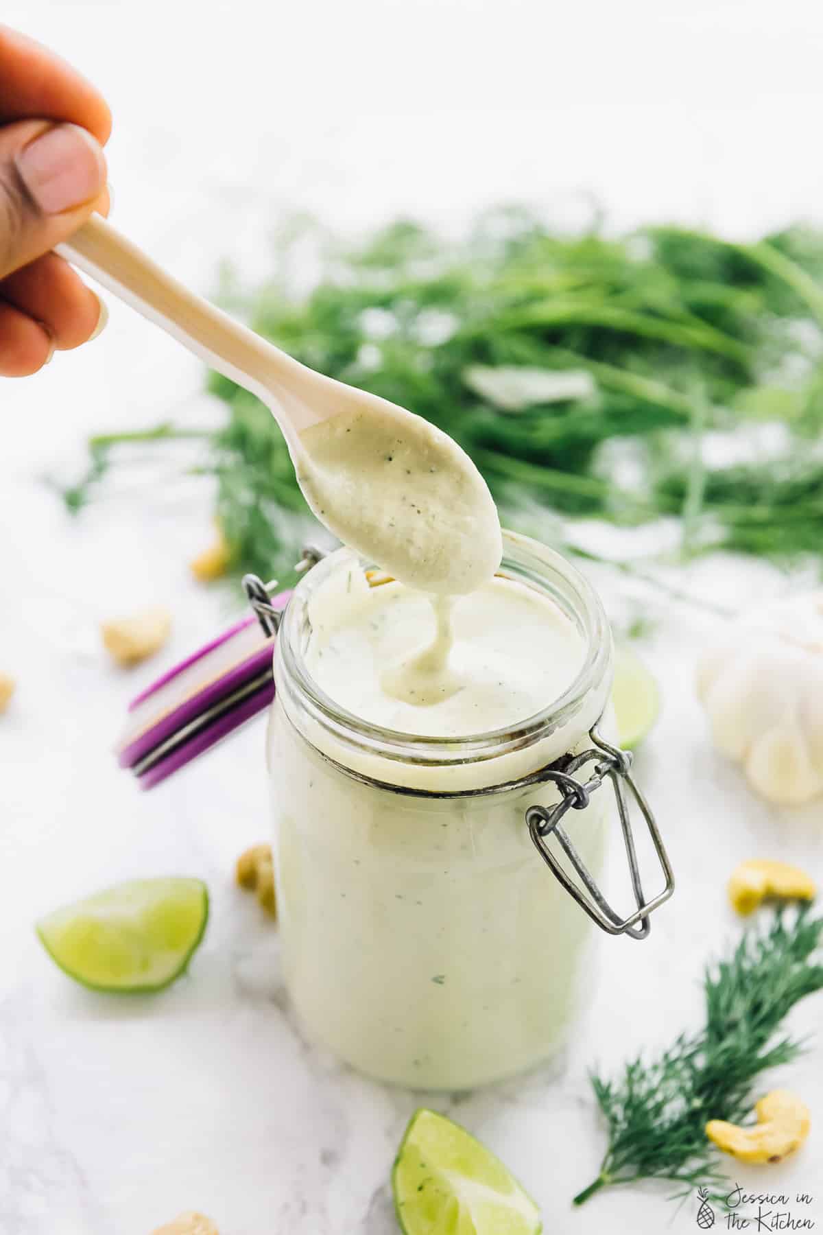 From creamy classics to simple tahini dressing, using all whole foods and healthy ingredients! Vegan Ranch Dressing Oil Free Jessica In The Kitchen