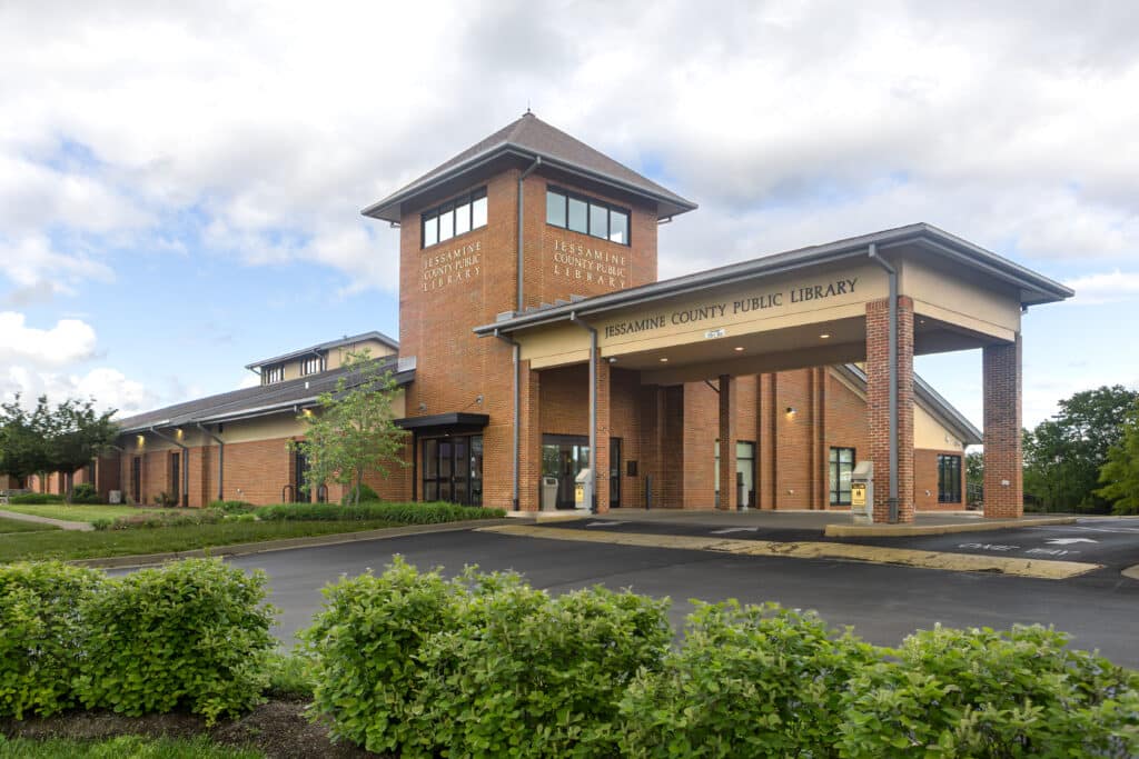 Exterior of the Jessamine County Public Library on Main Street