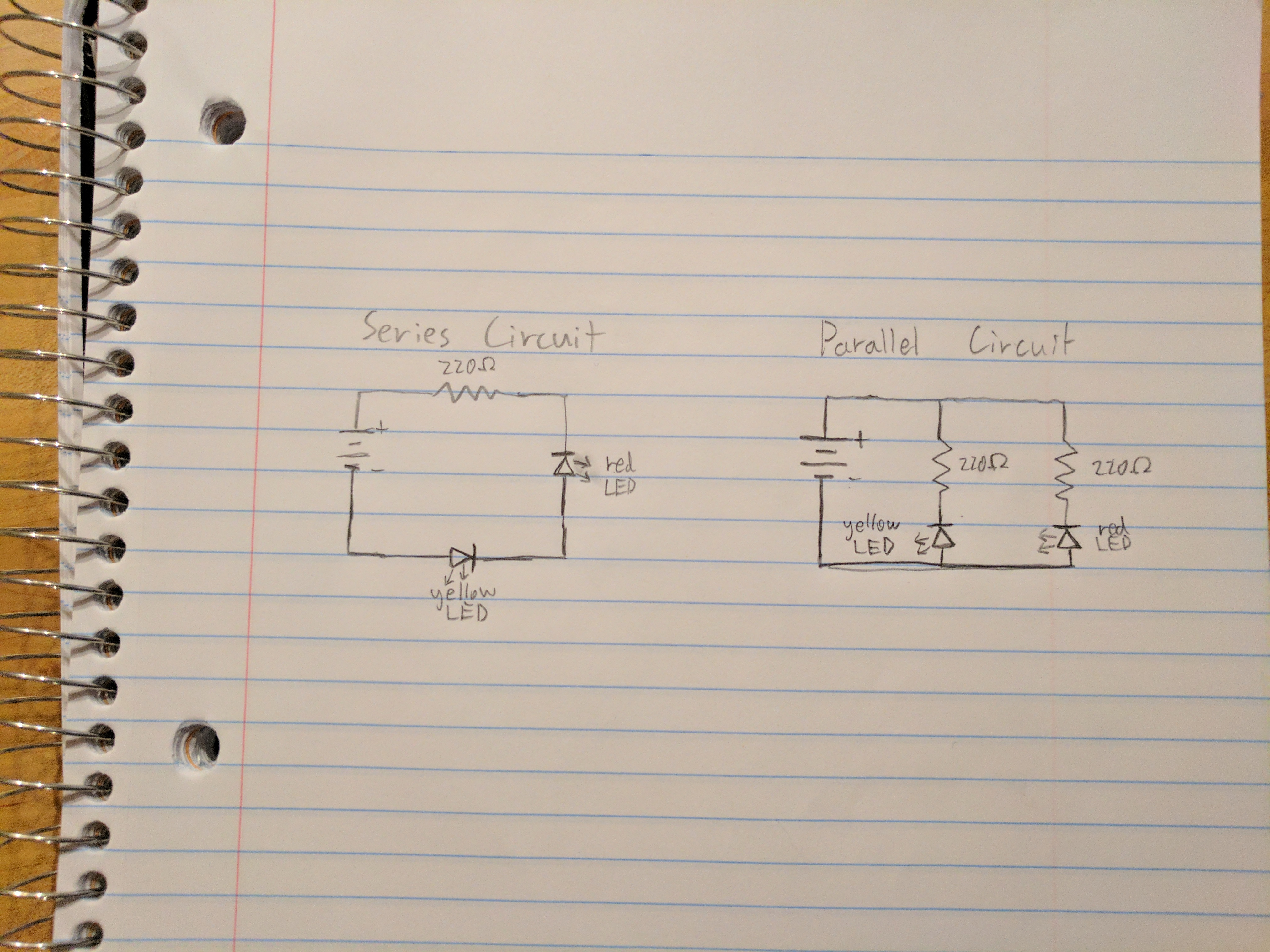 Schematic drawings of the circuits