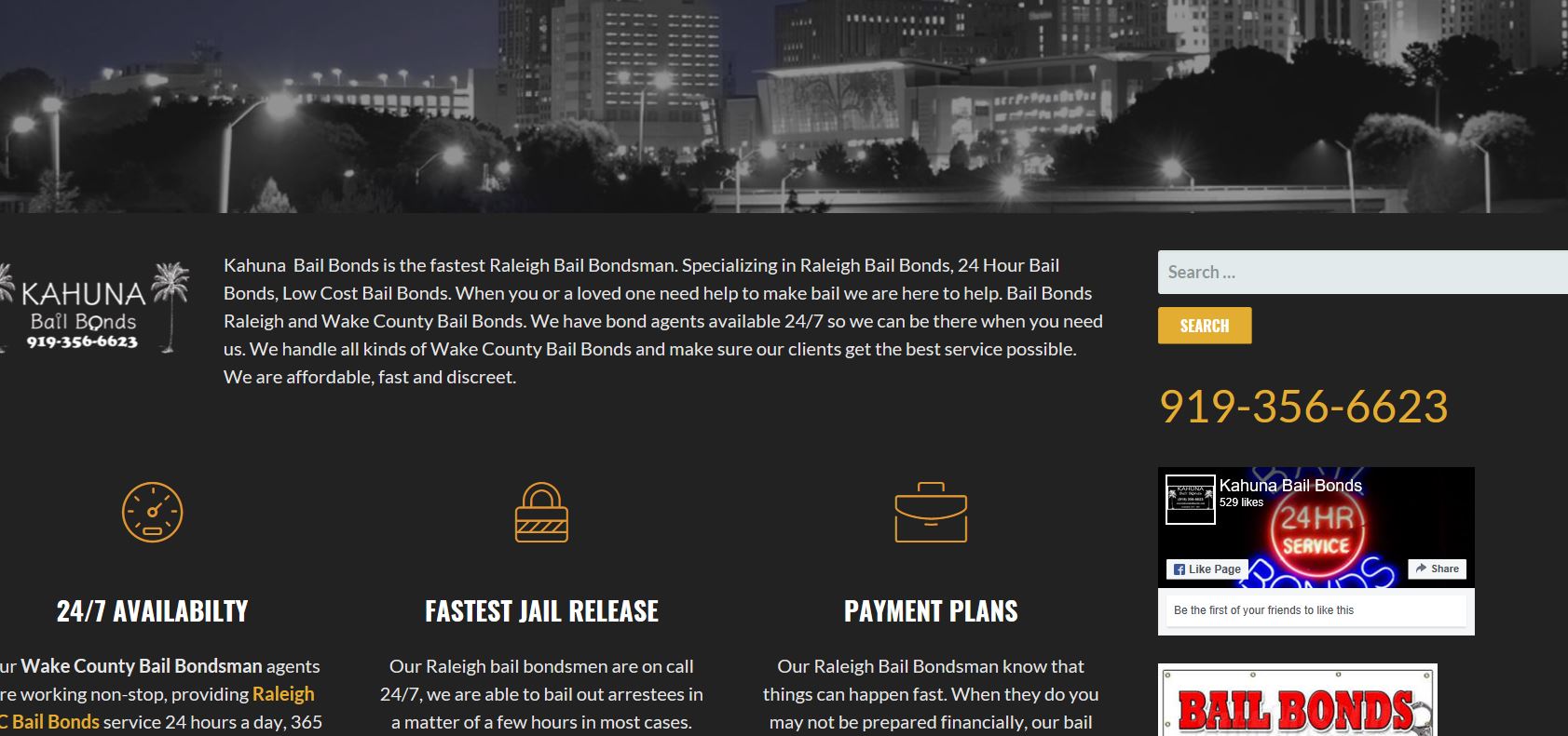 kahuna bail bonds raleigh, bail bonds