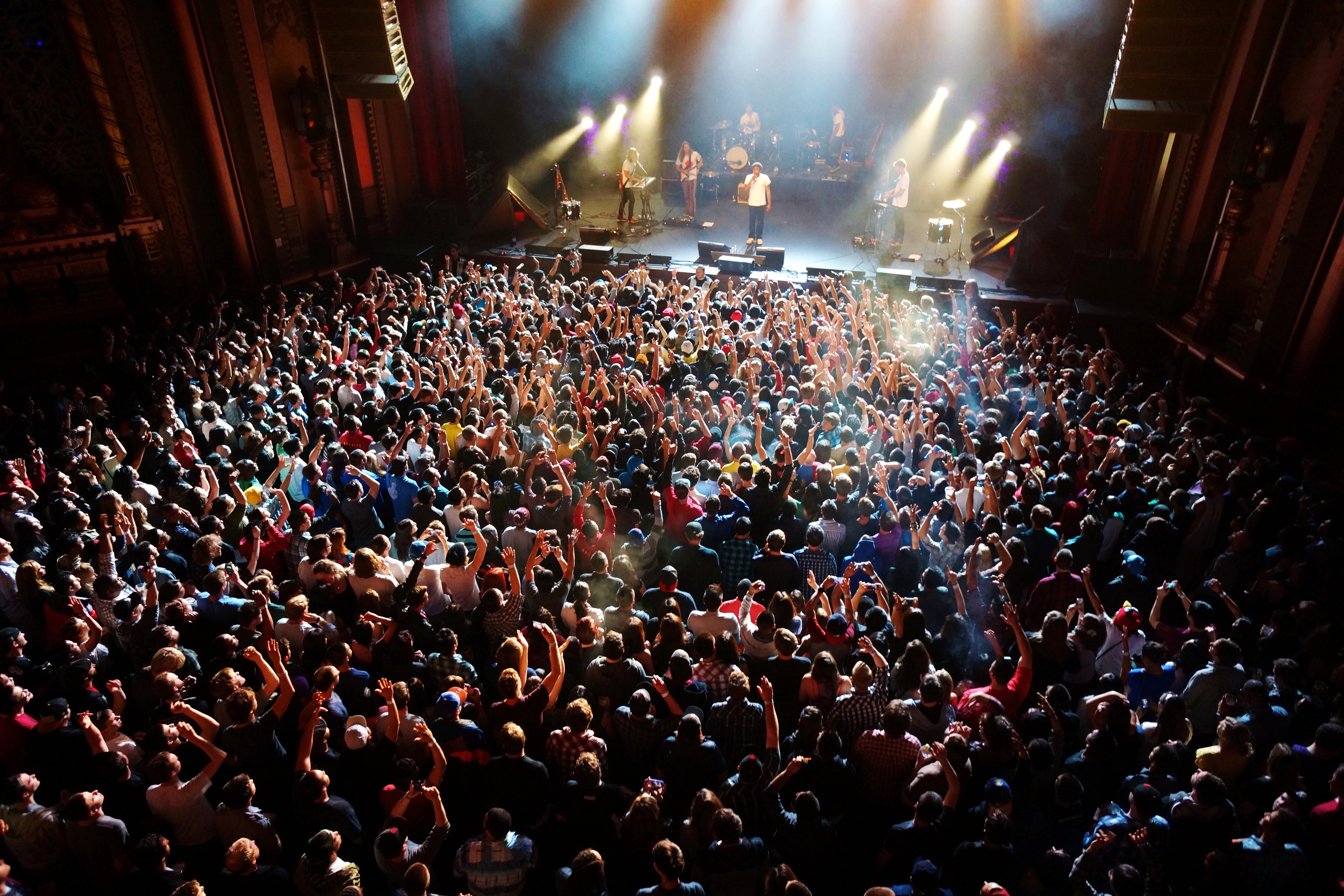 Crowd at a Childish Gambino concert in Oakland