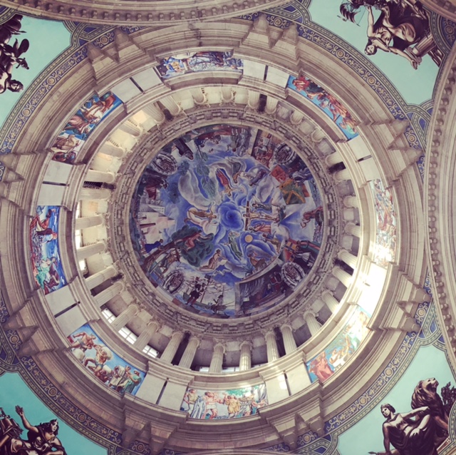 The ceiling of the cupula at the Museu
