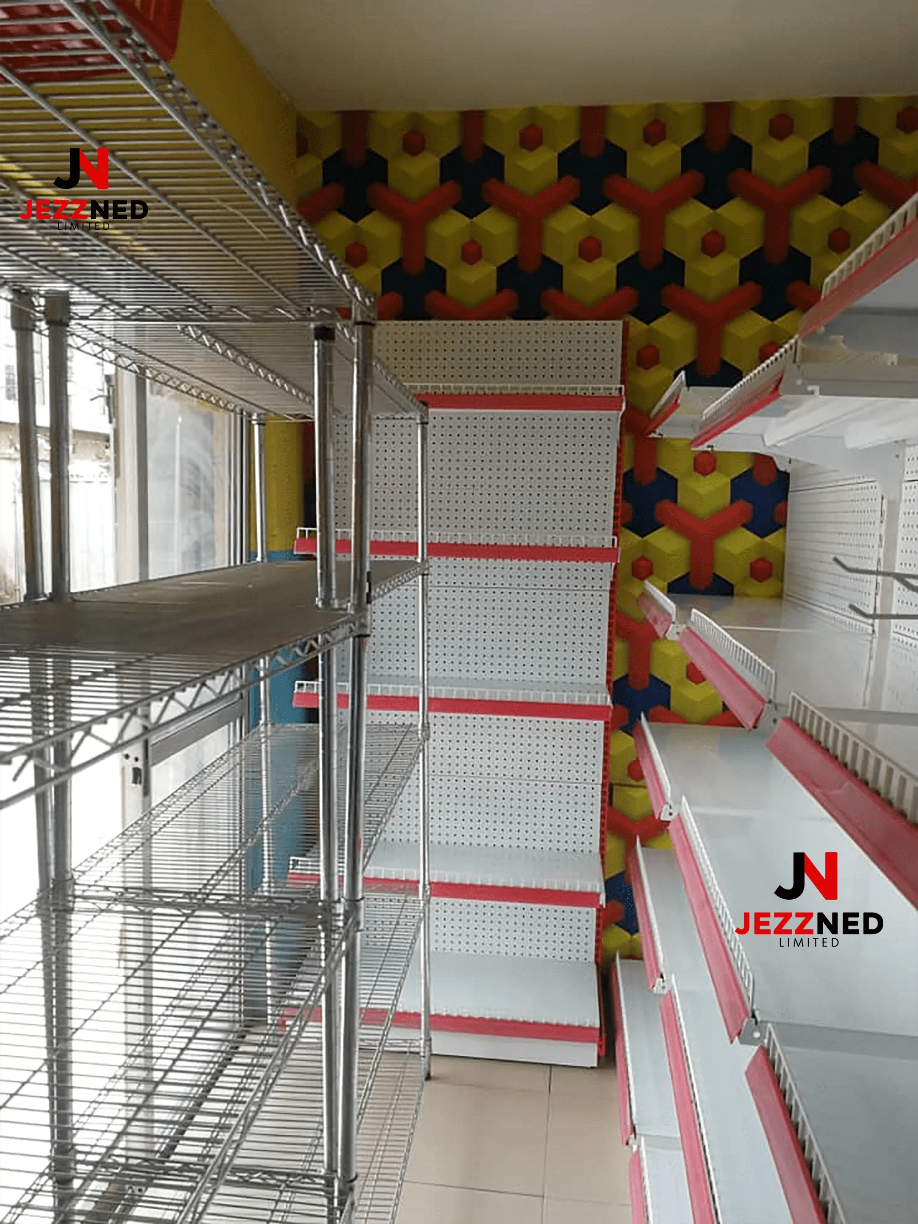 Jezzned Gondola shelves for Supermarket