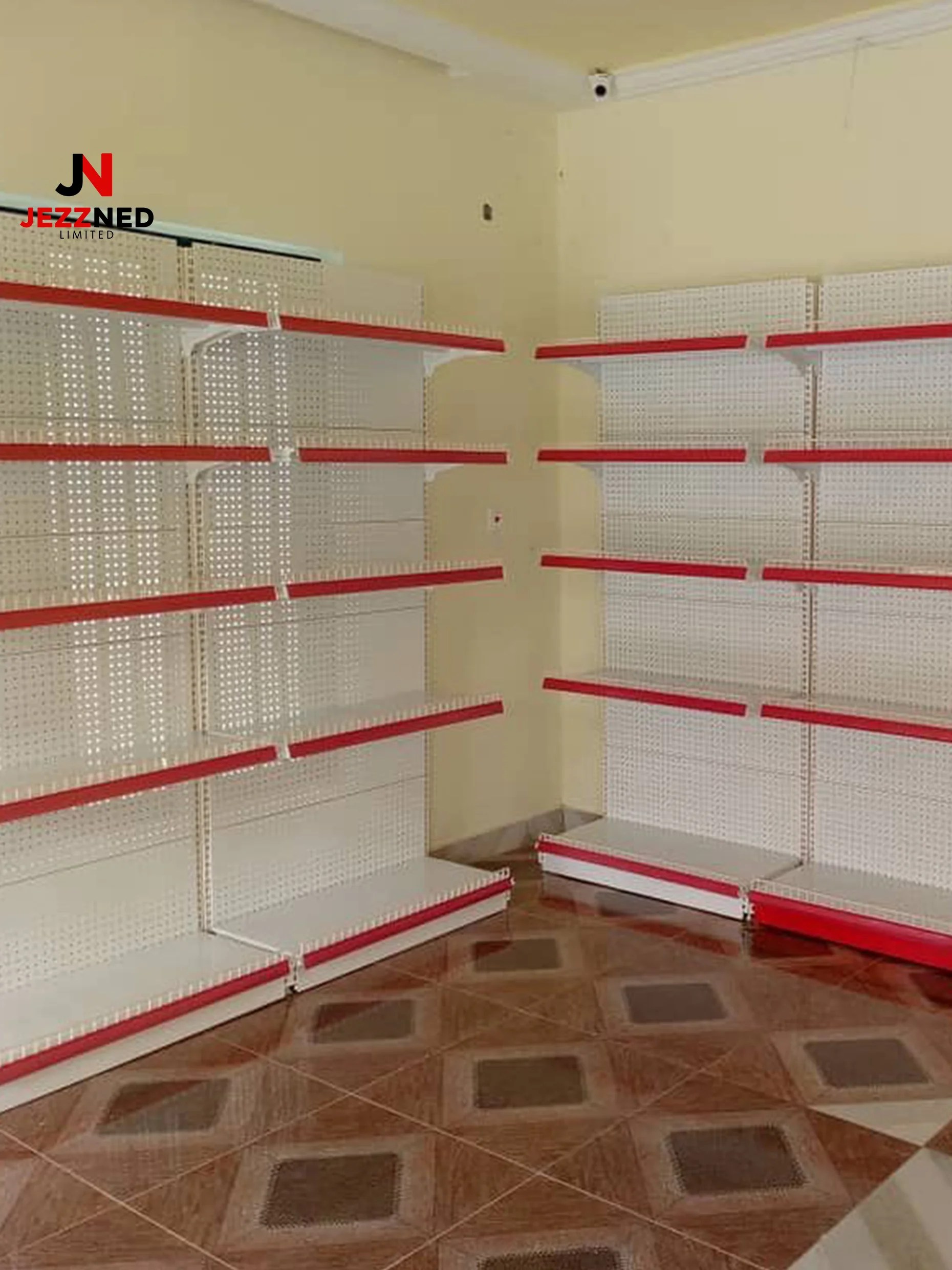 Jezzned single-sided Gondola shelves setup