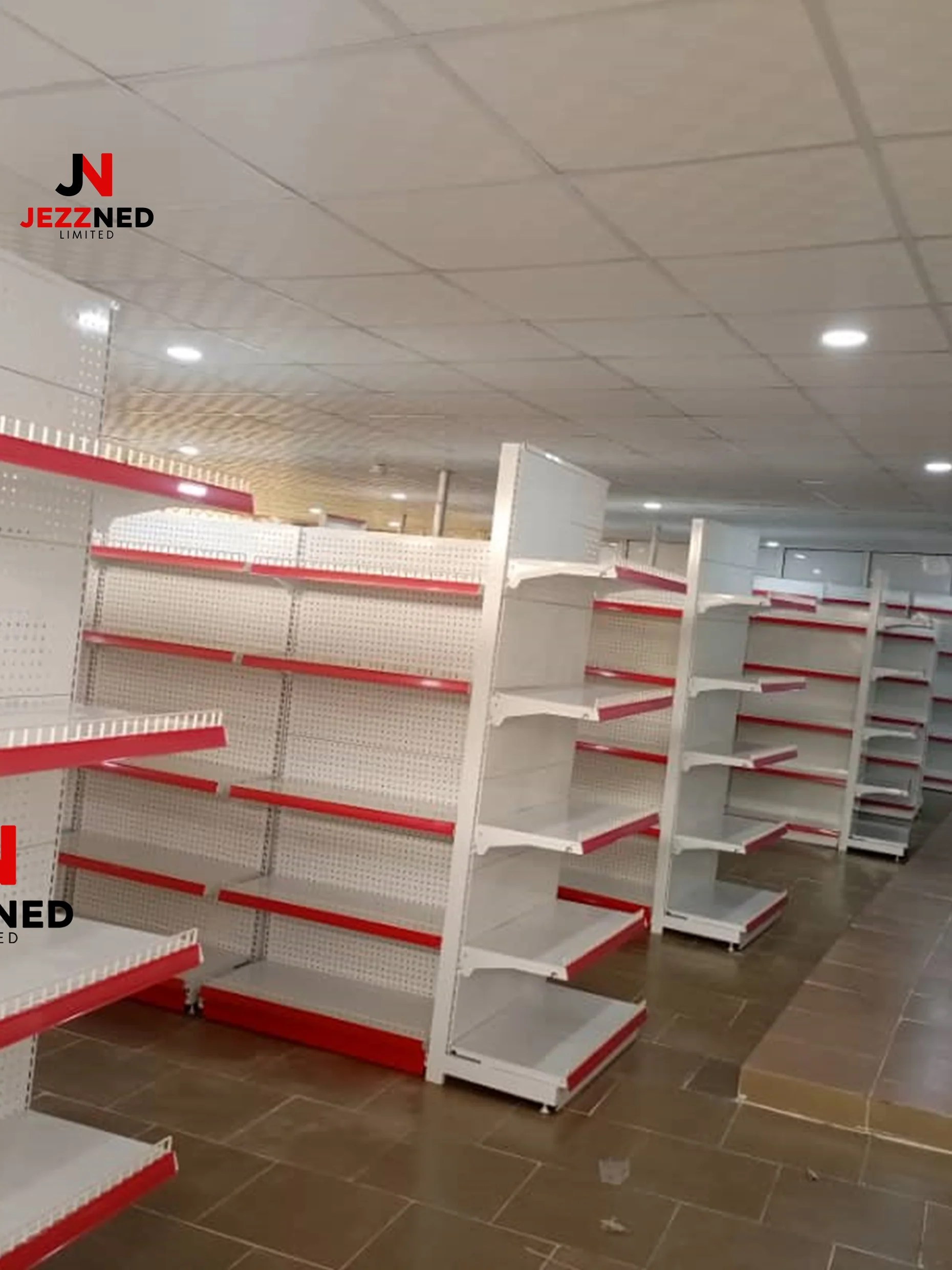 Jezzned supermarket shelves installation