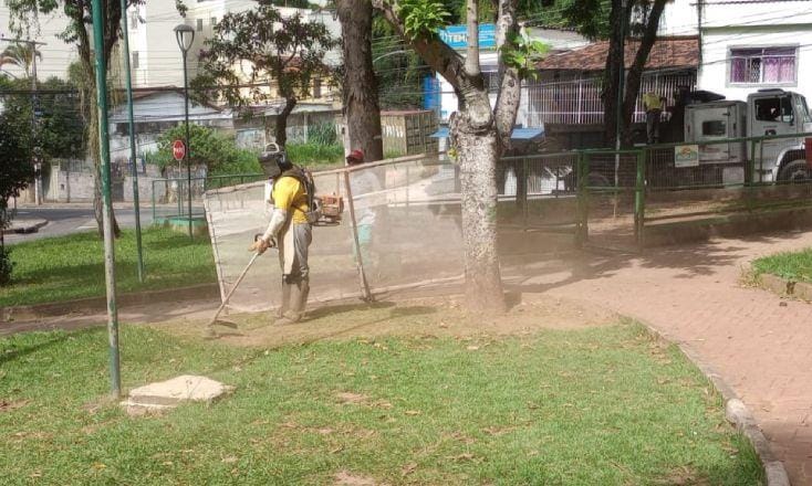 Prefeitura de Juiz de Fora realiza serviços de limpeza e poda de grama