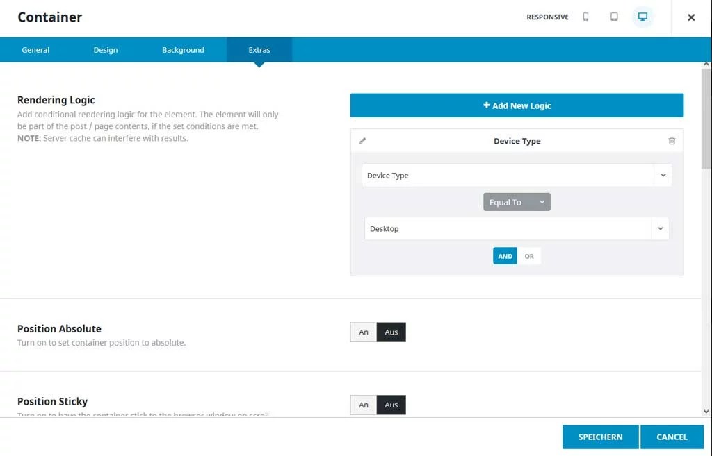 SEO-Tipps Avada Theme JF Mediendesign Container Conditional Logic Conditional Logic Avada Theme